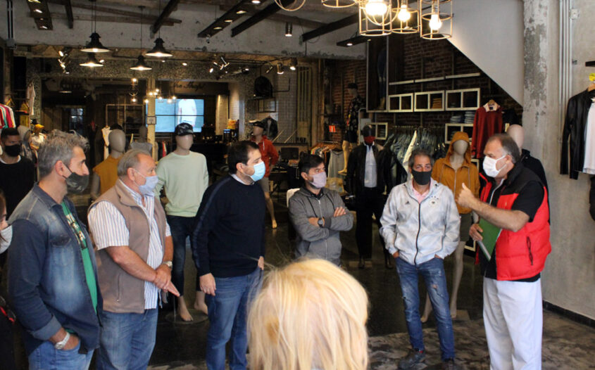 Un grupo de comerciantes del centro de San Martín fueron invitados a dialogar con las autoridades municipales y el Presidente de la LCISM.